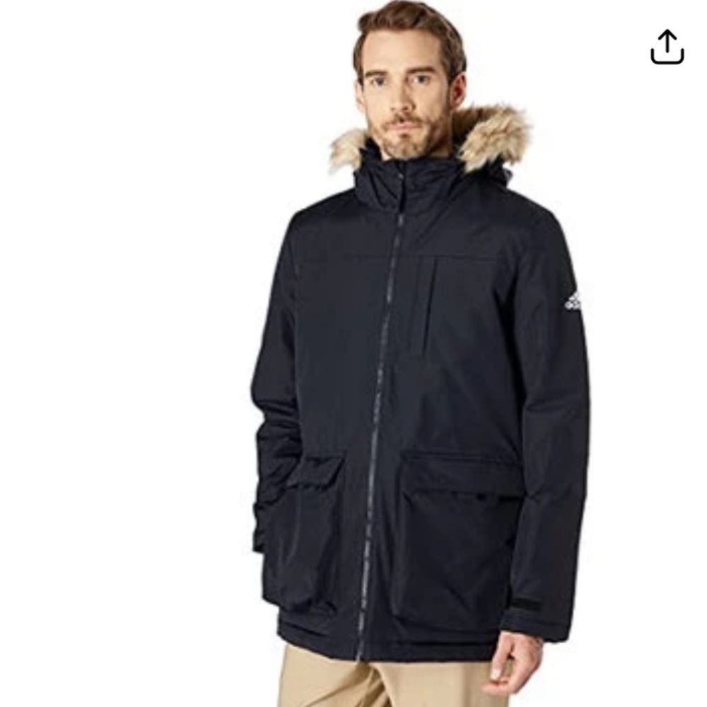 adidas Mens Utilitas Hooded Parka Coat